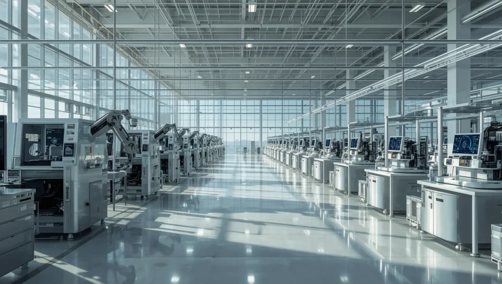 Image of a modern production factory -Smart Maintenance and Predictive Analytics