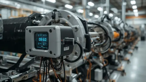 Smart sensor on a production machinery.